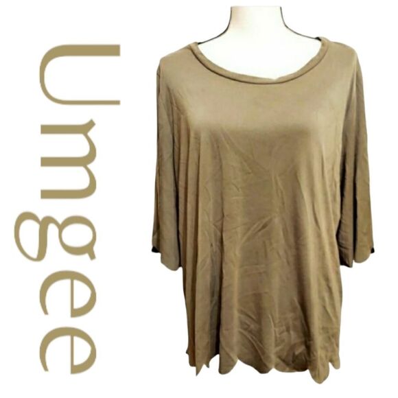 scalloped Umgee top Gray womens Size large - Picture 1 of 8